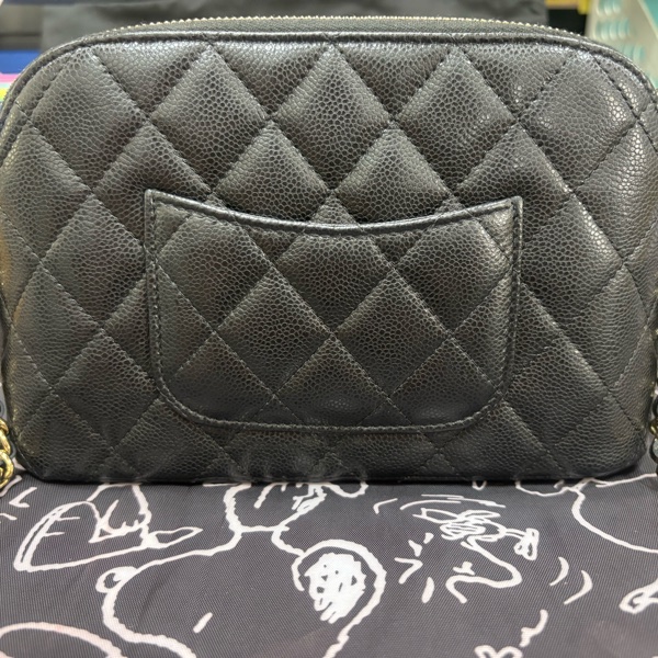 CHANEL 香奈兒 鍊條貝殼斜背包 (黑)-6