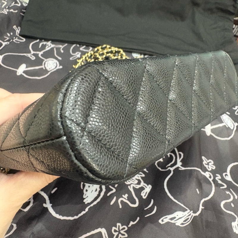 CHANEL 香奈兒 鍊條貝殼斜背包 (黑)-9