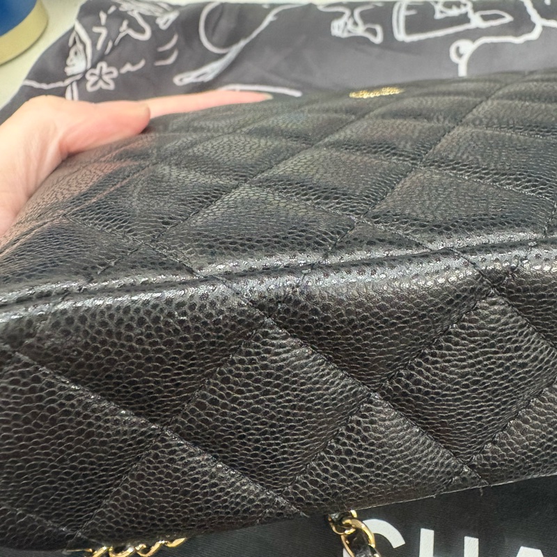 CHANEL 香奈兒 鍊條貝殼斜背包 (黑)-16