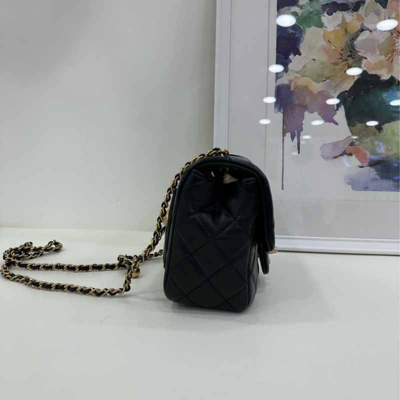 Chanel 香奈兒方胖子小金球 30開 羊皮 黃金尺寸13x18x7-3