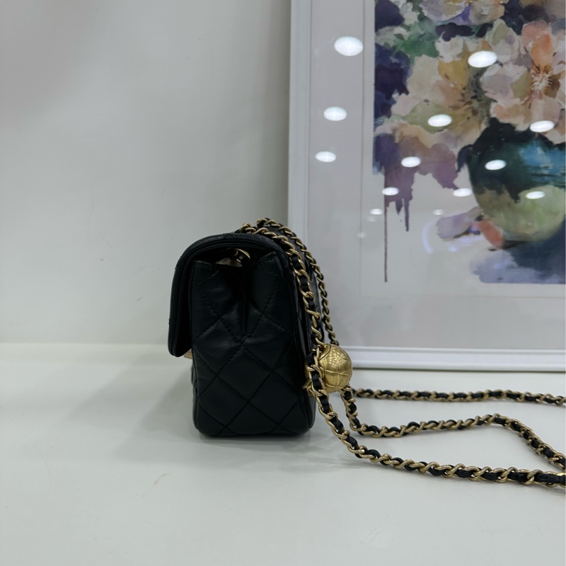 Chanel 香奈兒方胖子小金球 30開 羊皮 黃金尺寸13x18x7-4