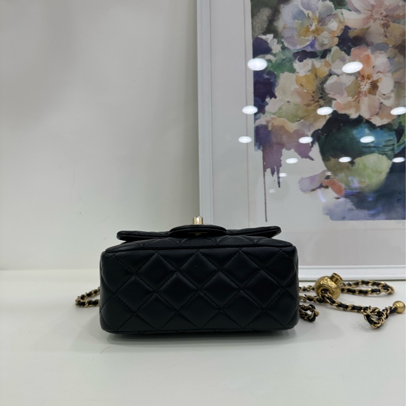 Chanel 香奈兒方胖子小金球 30開 羊皮 黃金尺寸13x18x7-5