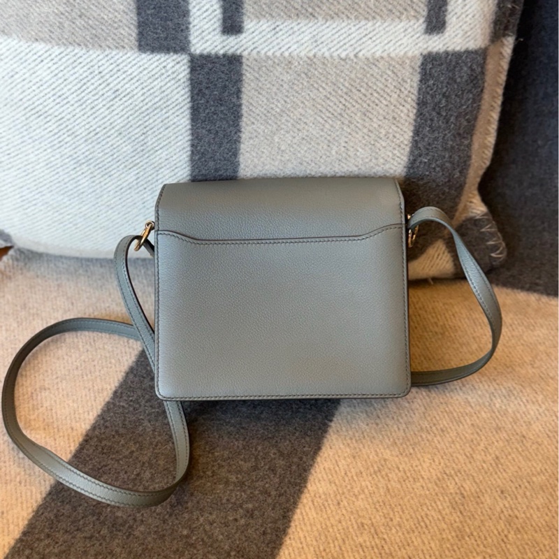 Hermes愛馬仕 積雨雲灰evercolor皮 Roulis豬鼻子 D刻金扣-1