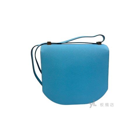 Hermes Mosaic 24-17藍金扣馬賽克斜背包-5