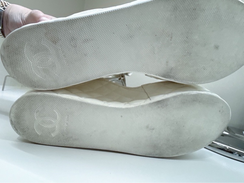 CHANEL 白色厚底涼鞋 40號-11