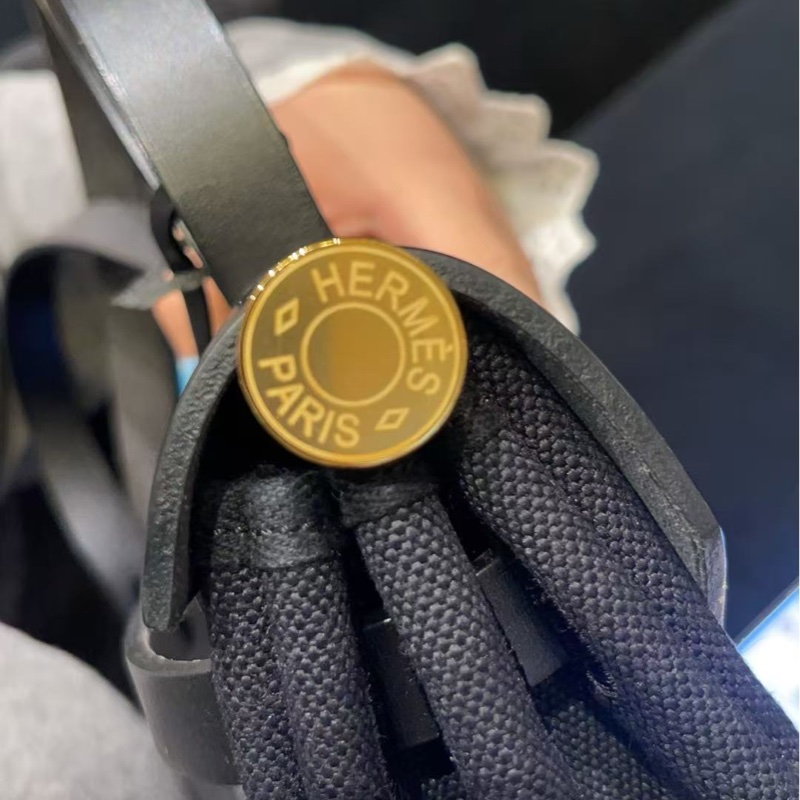 Hermes🌈Herbag 31🧡黑色金扣🧡全新未使用🌟B Stamp🌟原膜在🌟-3