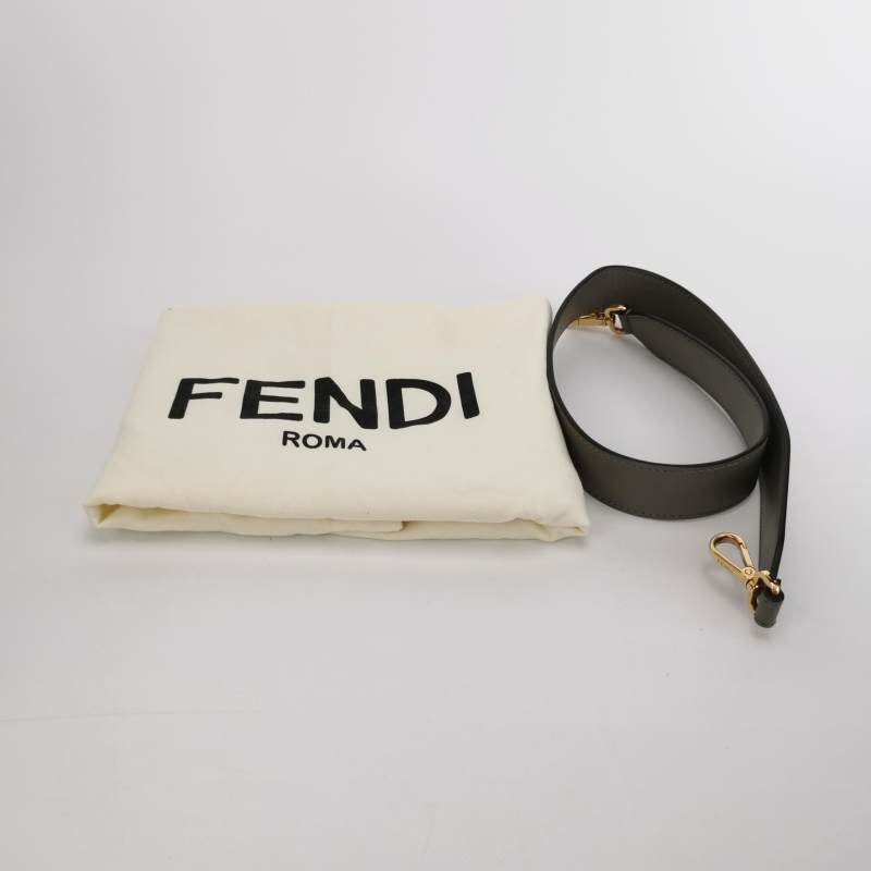 Fendi Sunshine 中號 牛皮 純色 子母 Logo 手提包 單肩包-8
