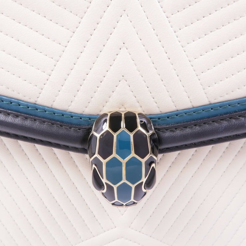 BVLGARI 皮革Serpenti Forever Bag金扣鏈帶肩背袋-5