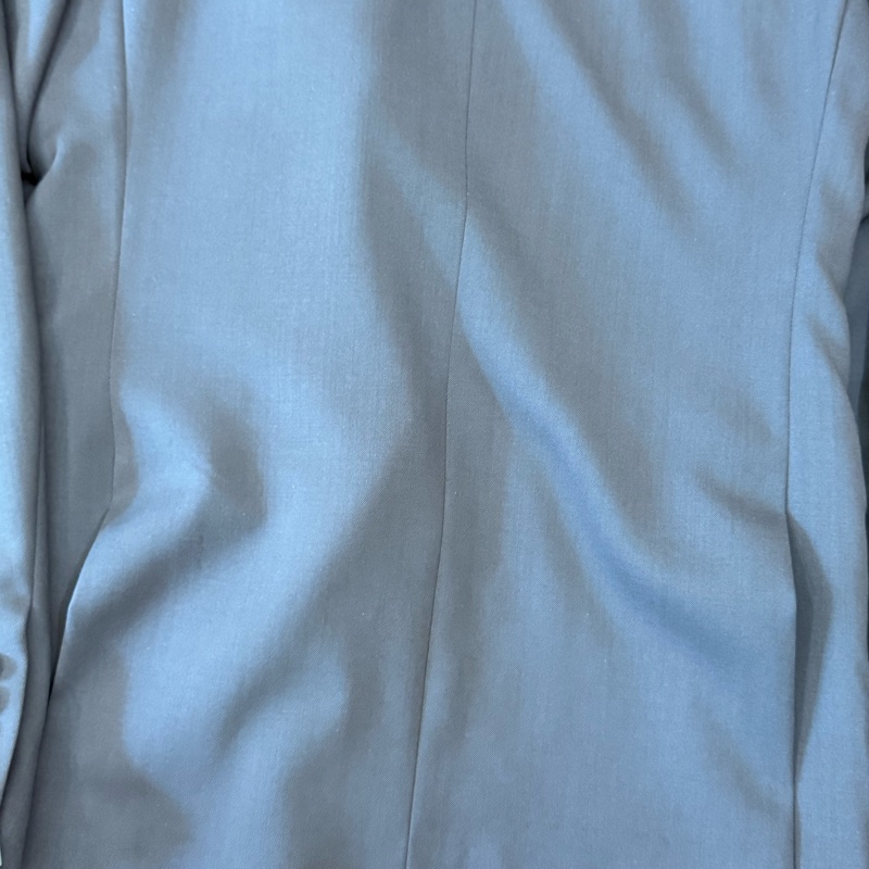 極稀真品 FENDI 精紡100%純羊毛藏青色(深藍)修身西裝 義大利製開真釦眼袖口 設計師訂製款版型-12