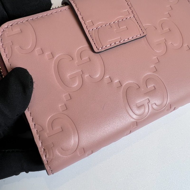 GUCCI 790131 粉對開短夾-7