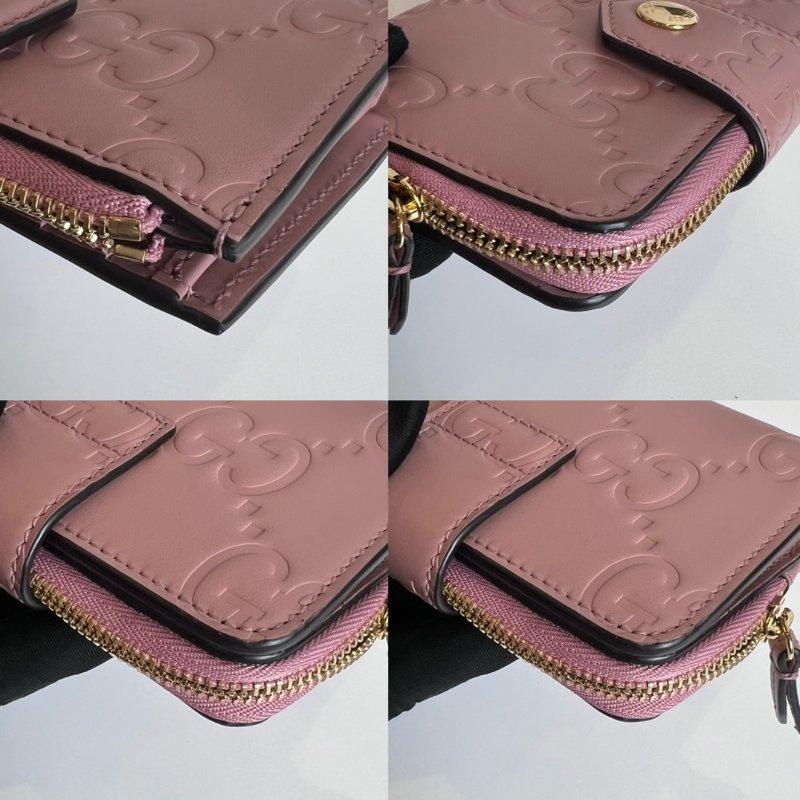 GUCCI 790131 粉對開短夾-8