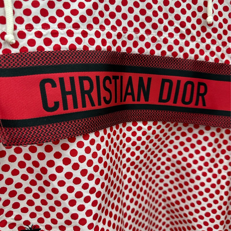 Dior迪奧XS碼紅色波點衝鋒衣，99新-5