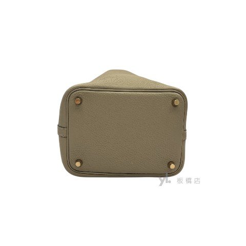 Hermes Q1鼠尾草色 TC牛皮金釦菜籃子18CM-5