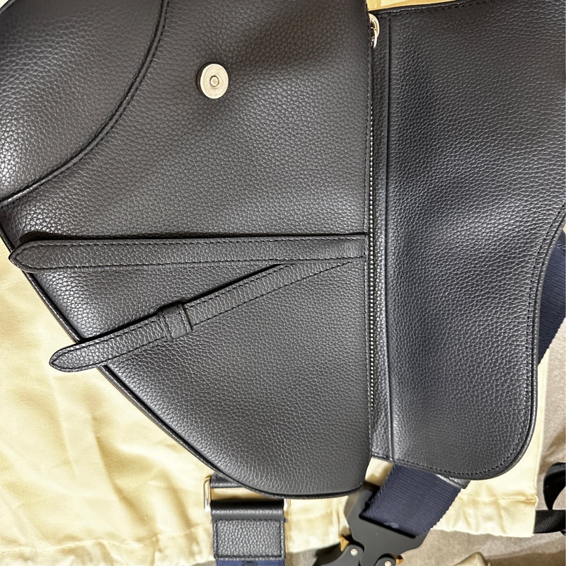 閒置品大款Dior皮革馬鞍側背腰包-5