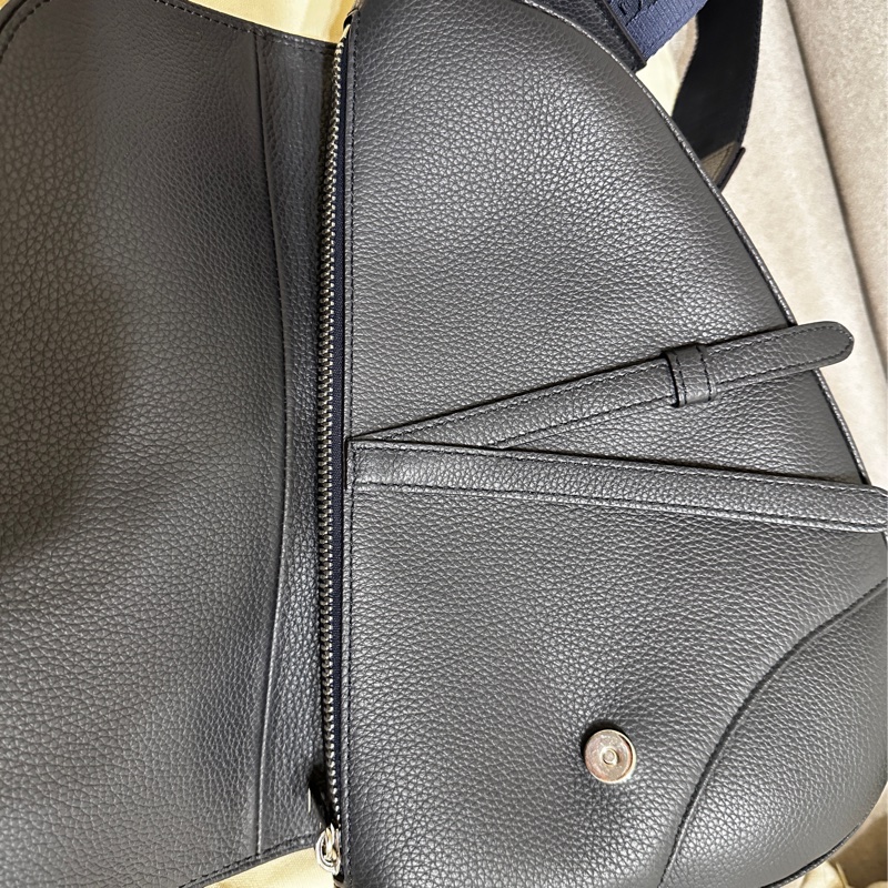 閒置品大款Dior皮革馬鞍側背腰包-6