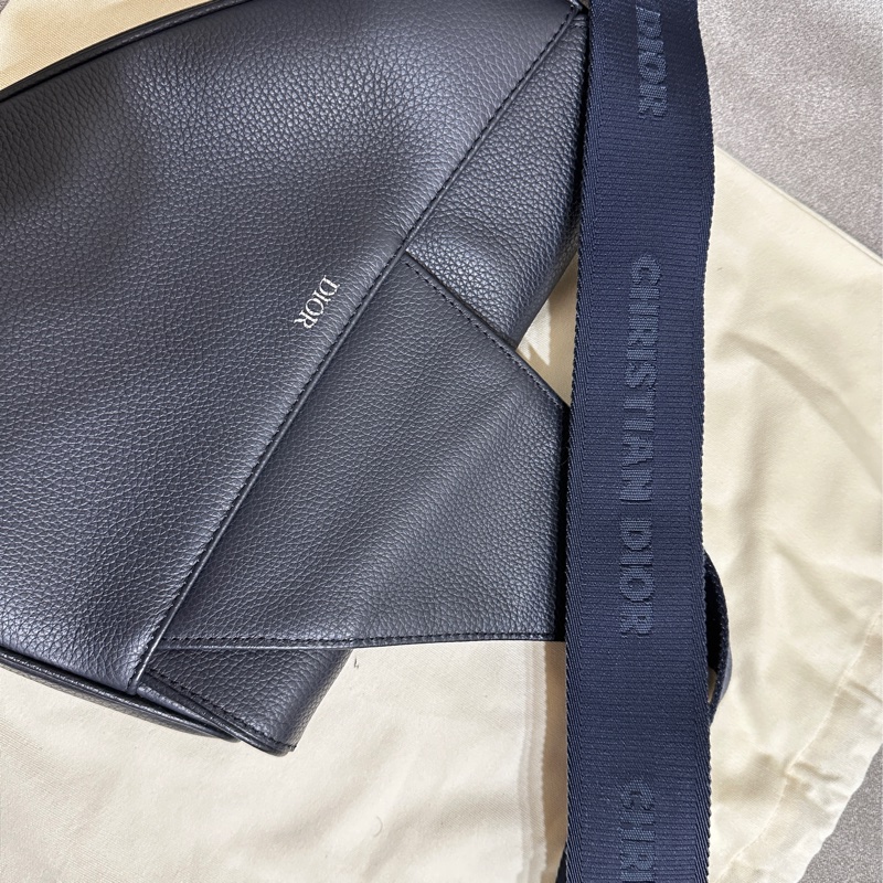 閒置品大款Dior皮革馬鞍側背腰包-15