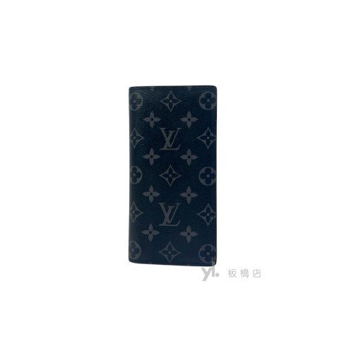 LV Brazza黑原花對開長夾M61697-0