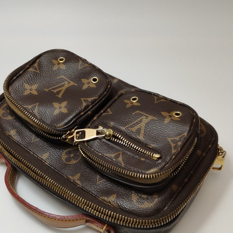 Louis Vuitton (LV) Utility 植鞣革 Monogram 印花 記者包 斜挎包 單肩包 晶片款-21