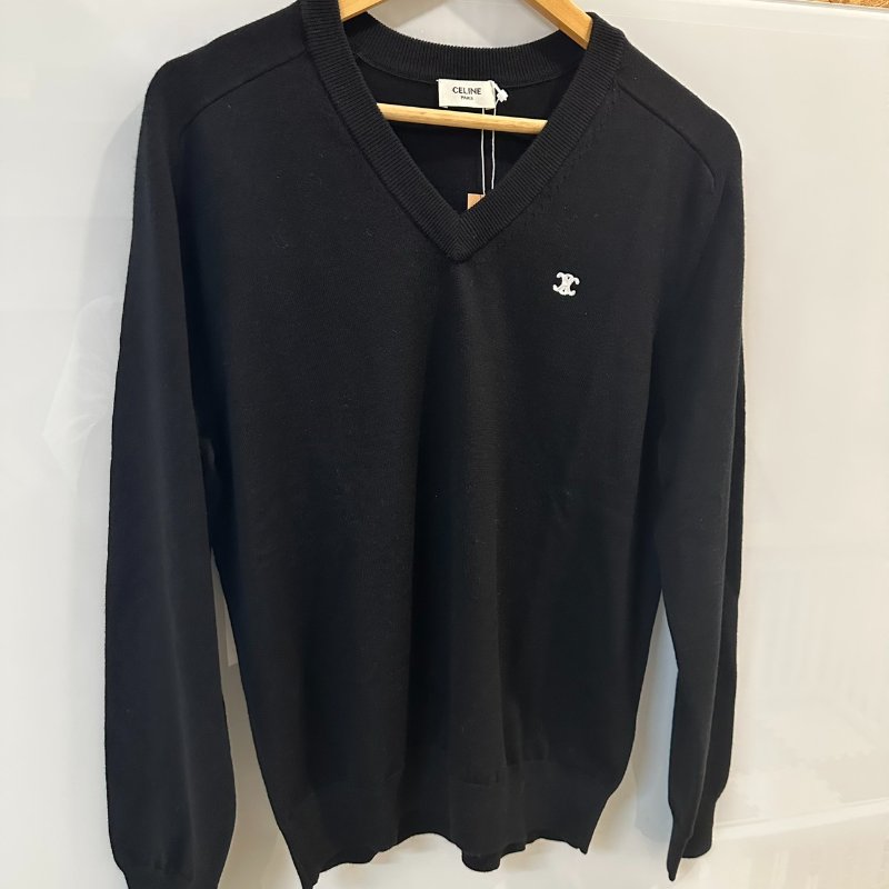 【美收精品】CELINE 黑色長袖毛衣 3-958-6