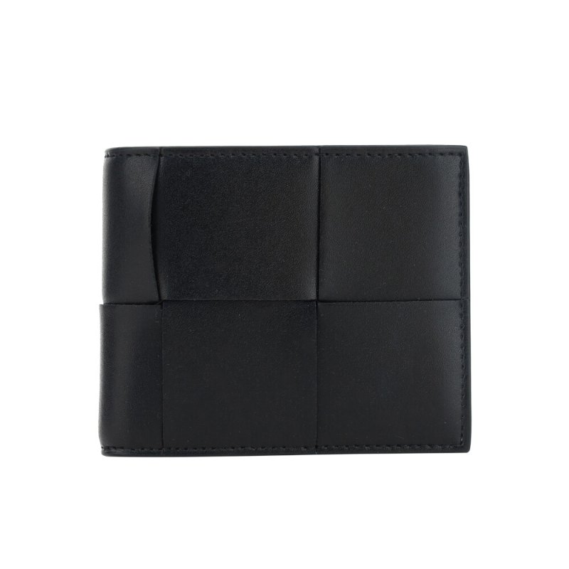 【BOTTEGA VENETA 寶緹嘉】BV Cassette Bifold 牛皮 經典大編織 短夾 零錢包 卡夾 皮夾 黑色 749455-0