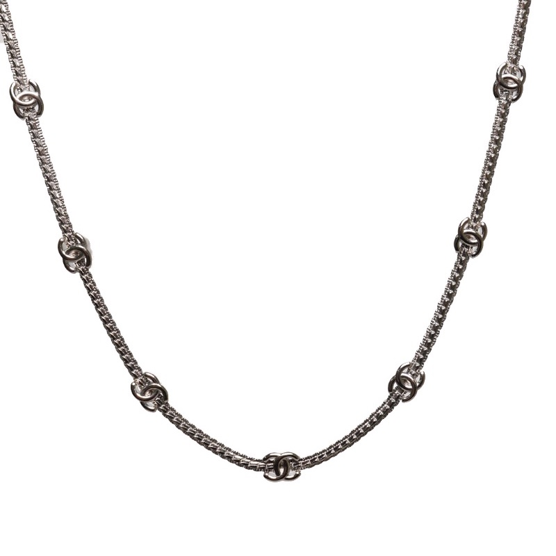 CHANEL Necklace 銀色七花-0