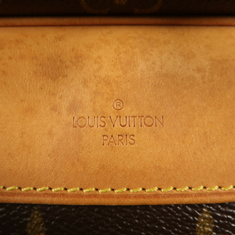 LOUIS VUITTON Monogram Deauville金扣手挽袋棕色-7