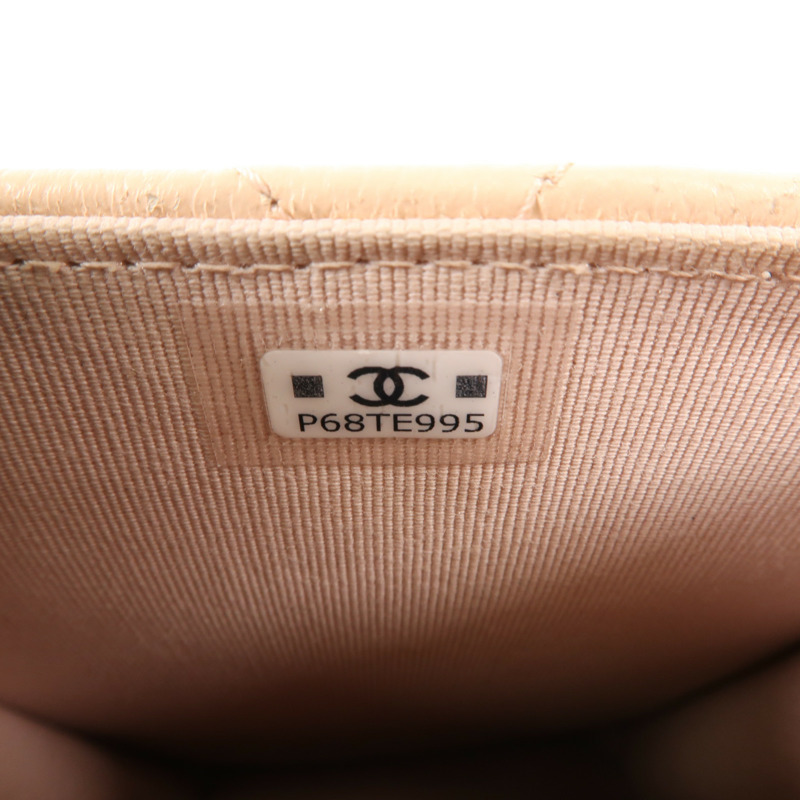 CHANEL 牛皮皮革Phone Bag金扣鏈帶肩背袋-6