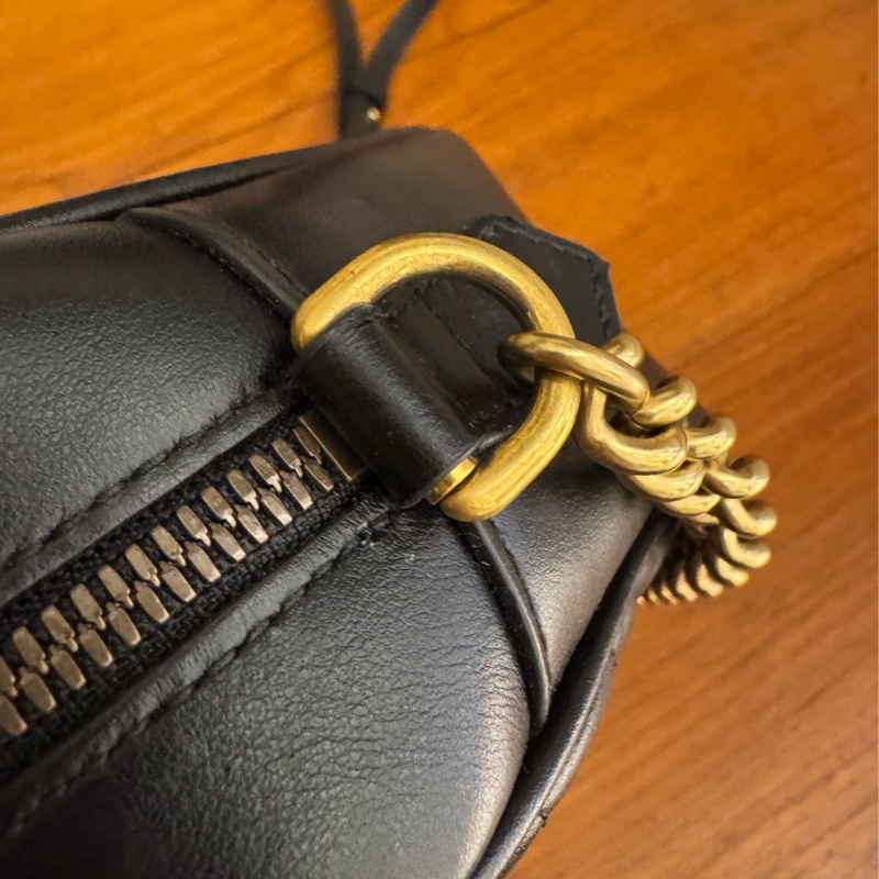 黑色金雙G marmont 斜背包-21