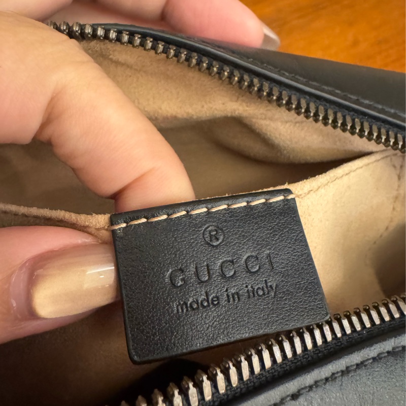 黑色金雙G marmont 斜背包-27