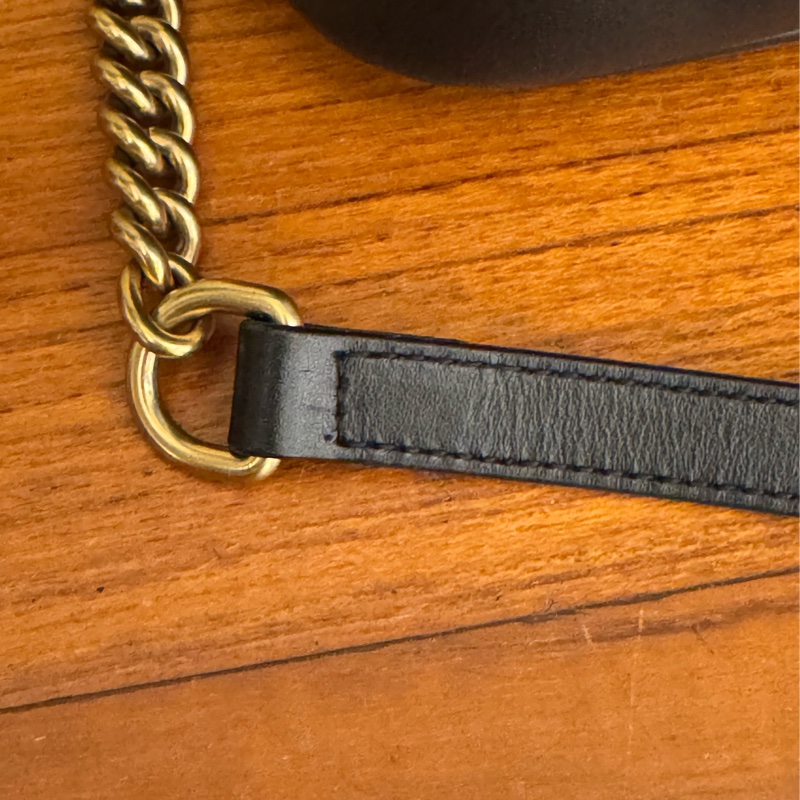 黑色金雙G marmont 斜背包-36