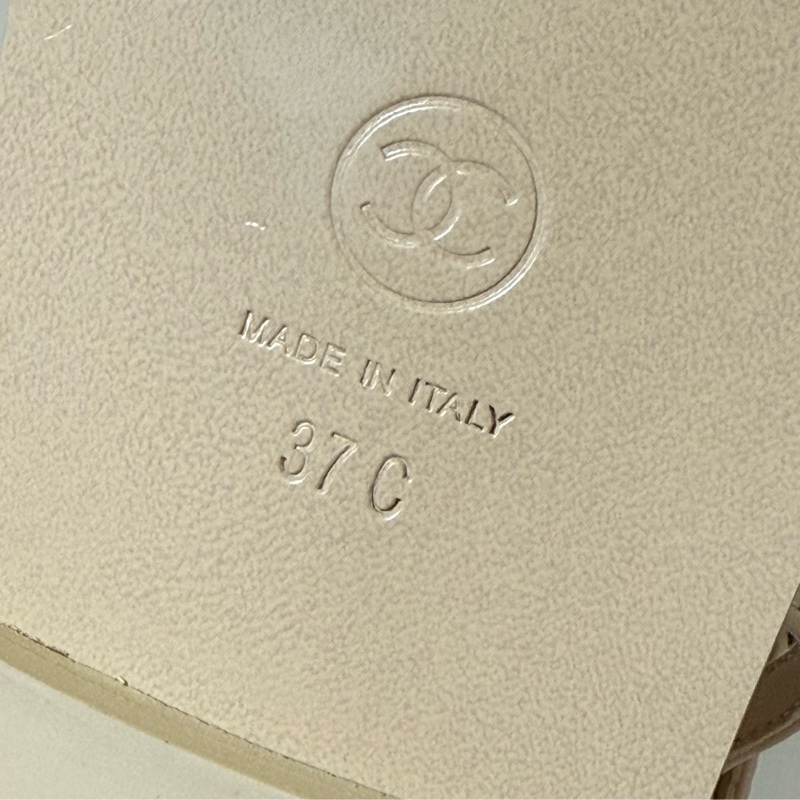 Chanel beige sandals 香奈兒 羊皮 涼鞋-9