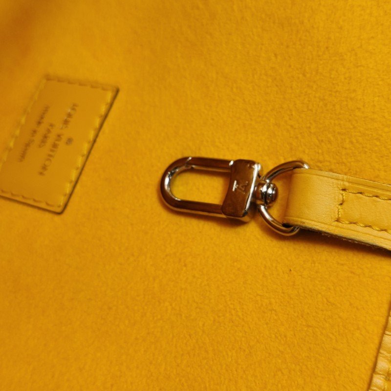 Louis Vuitton (LV) Neverfull 中號 牛皮 純色 水波紋 束帶 子母包 單肩包-14