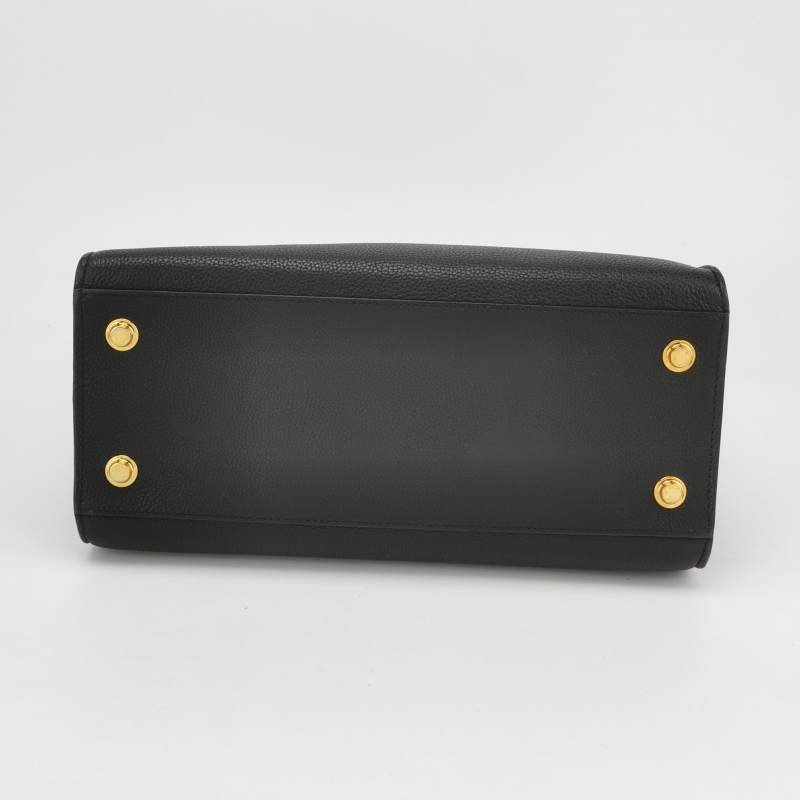 Louis Vuitton (LV) City Steamer 中號 牛皮 純色 金屬 鎖扣 鉑金包 單肩包-5