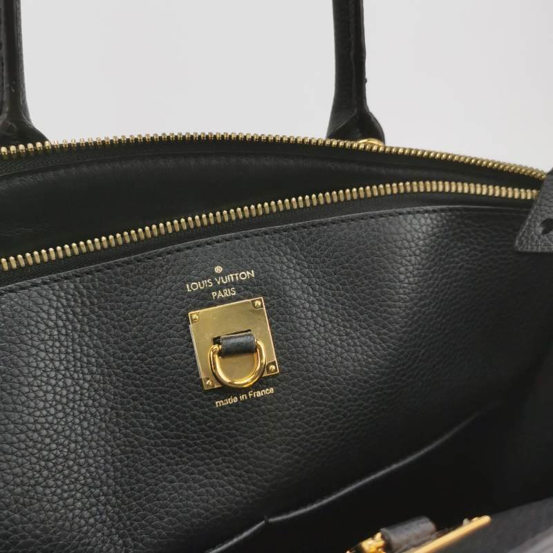 Louis Vuitton (LV) City Steamer 中號 牛皮 純色 金屬 鎖扣 鉑金包 單肩包-7