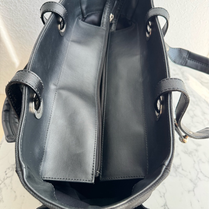 Chanel 黑色比亞里茲大款肩背包-20