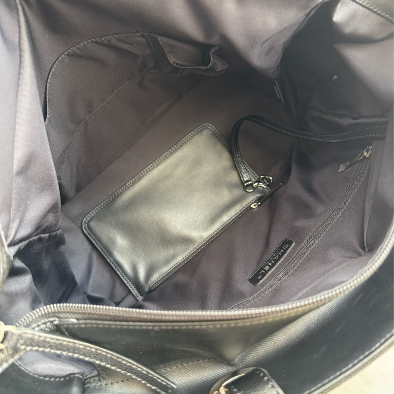 Chanel 黑色比亞里茲大款肩背包-21