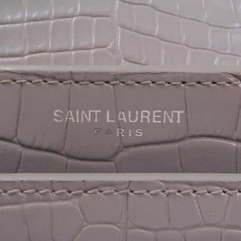 SAINT LAURENT 牛皮皮革Sunset Medium銀扣鏈帶肩背袋-11