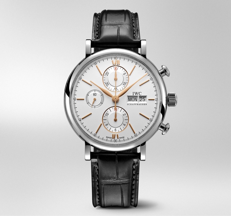 IWC 萬國錶 Portofino柏濤菲諾經典計時皮帶款(IW391022) x42mm 黑色鱷魚皮錶帶-5