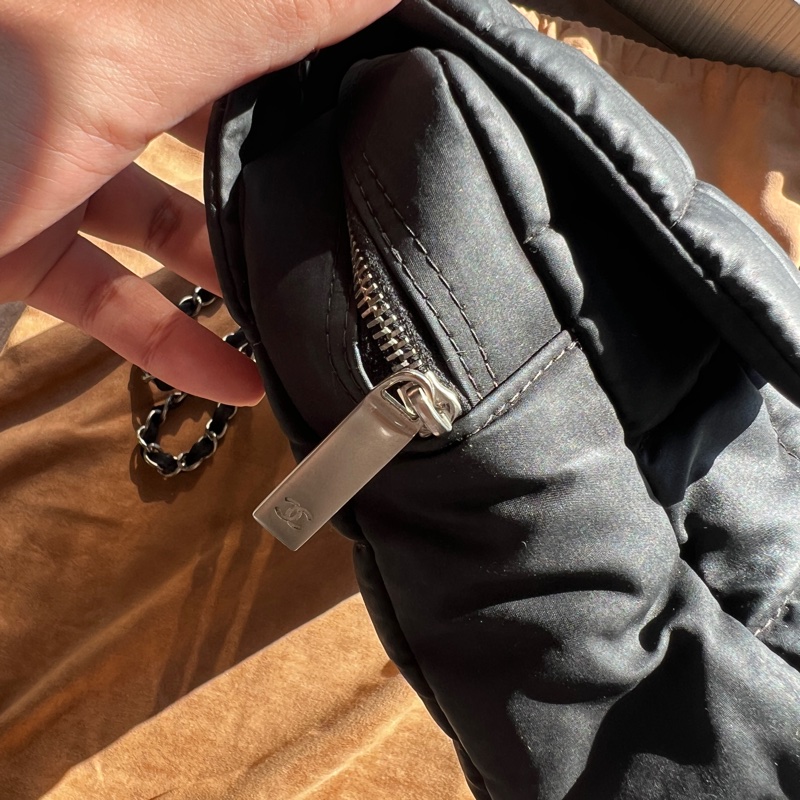 Chanel Vintage 中古尼龍冰格包-2