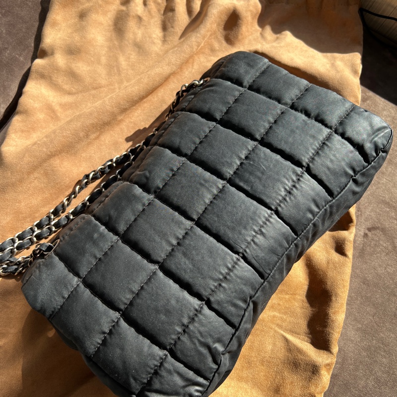 Chanel Vintage 中古尼龍冰格包-6