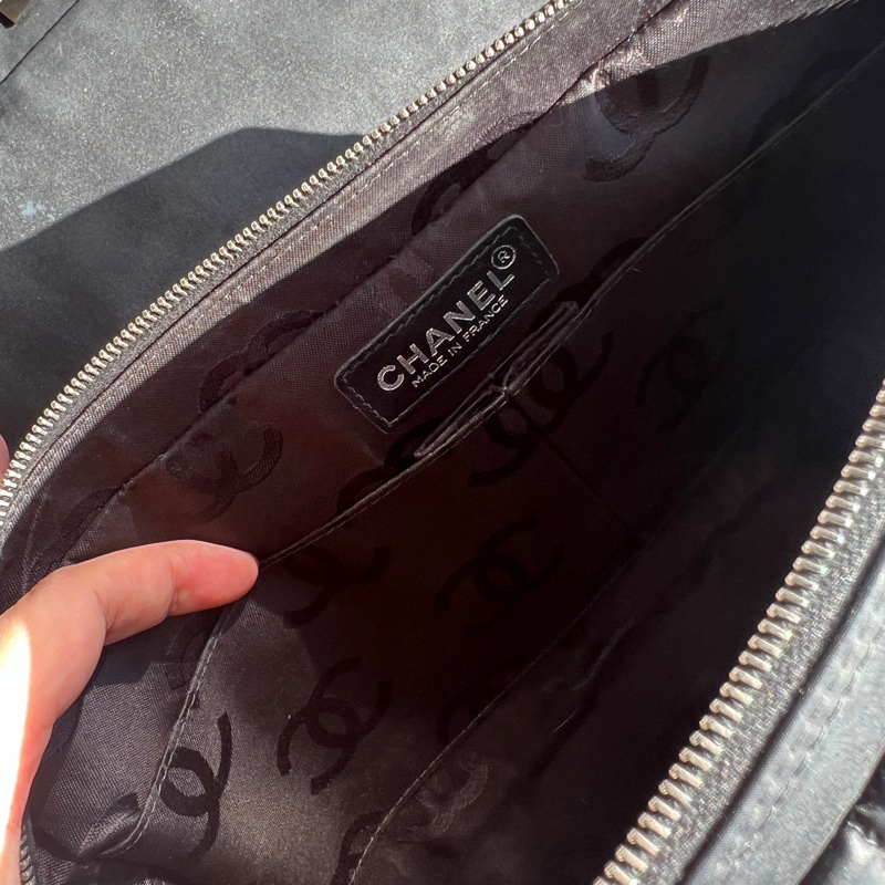 Chanel Vintage 中古尼龍冰格包-9