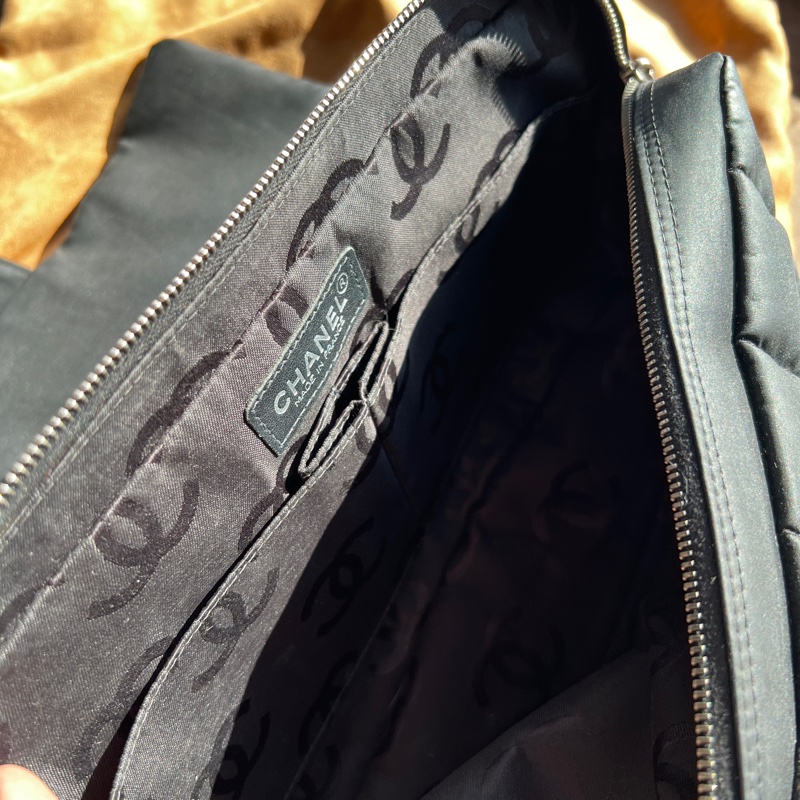 Chanel Vintage 中古尼龍冰格包-10