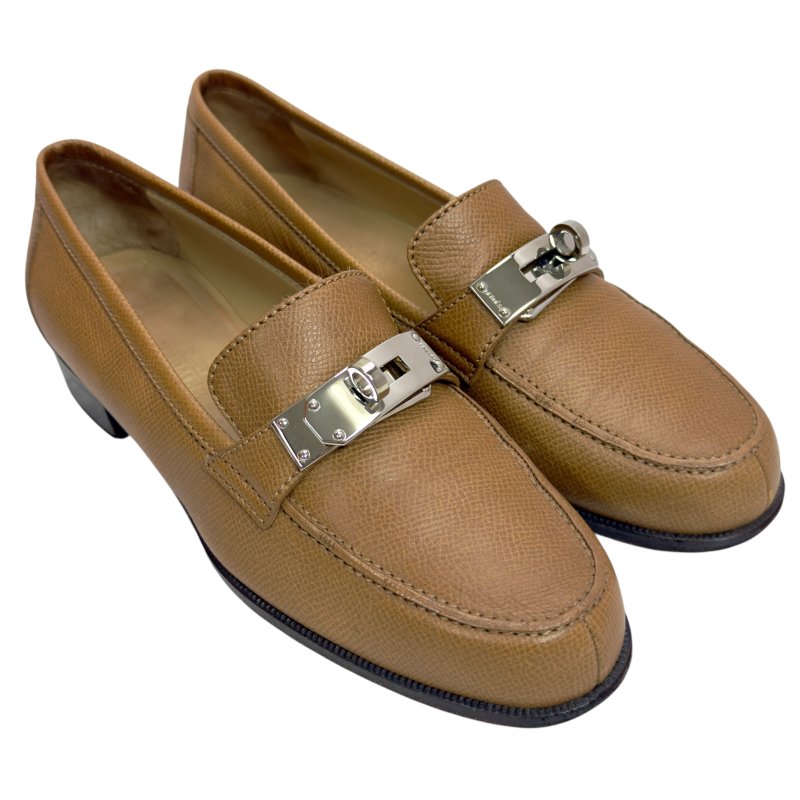 HERMES kelly扣 樂福鞋-0