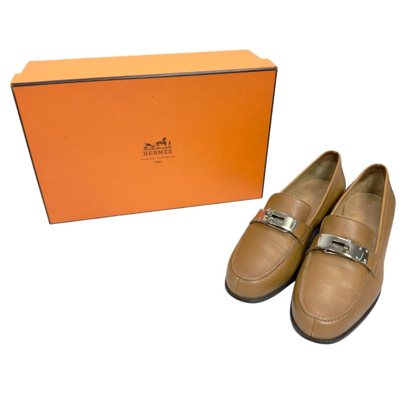 HERMES kelly扣 樂福鞋-1