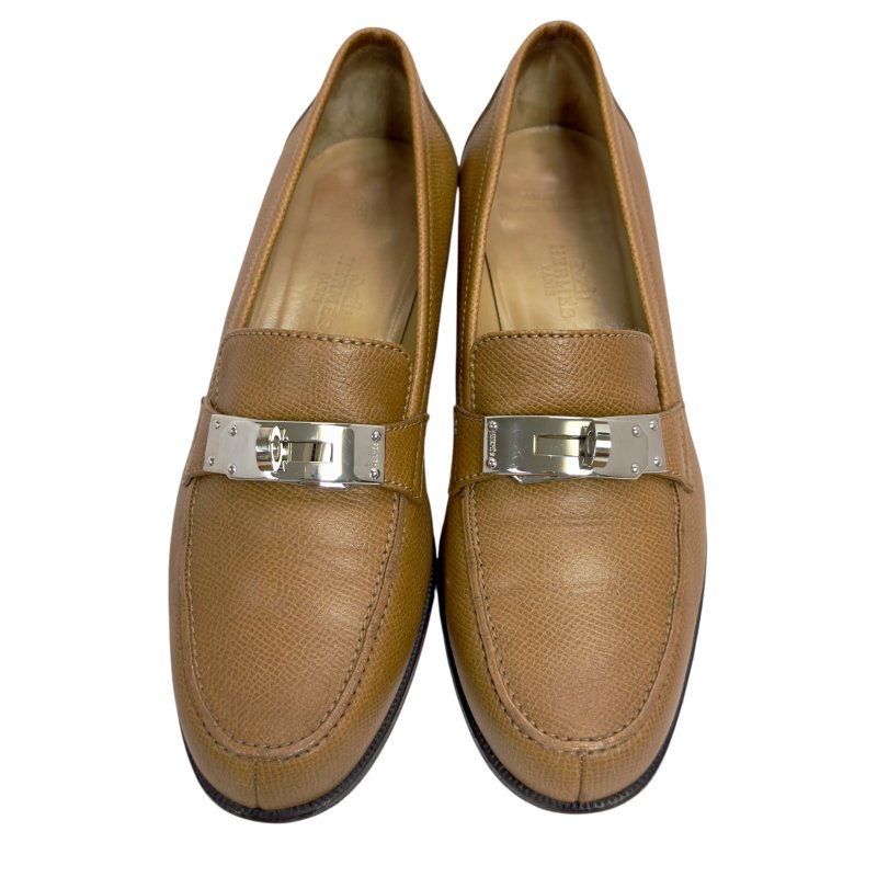 HERMES kelly扣 樂福鞋-8