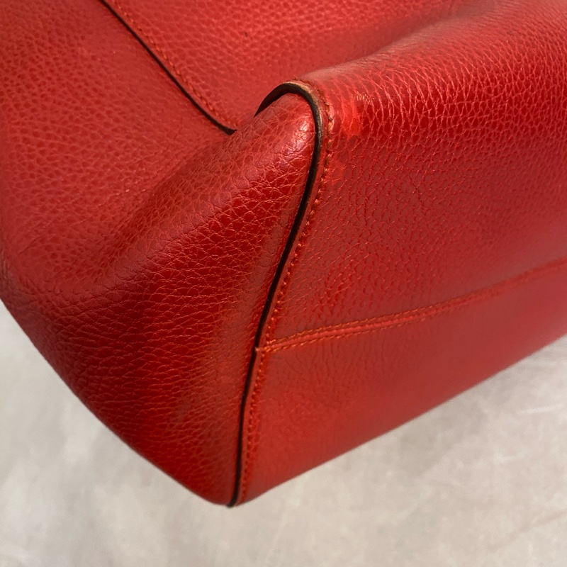 Gucci/古馳 紅色中號 swing 牛皮 手提單肩tote包-3