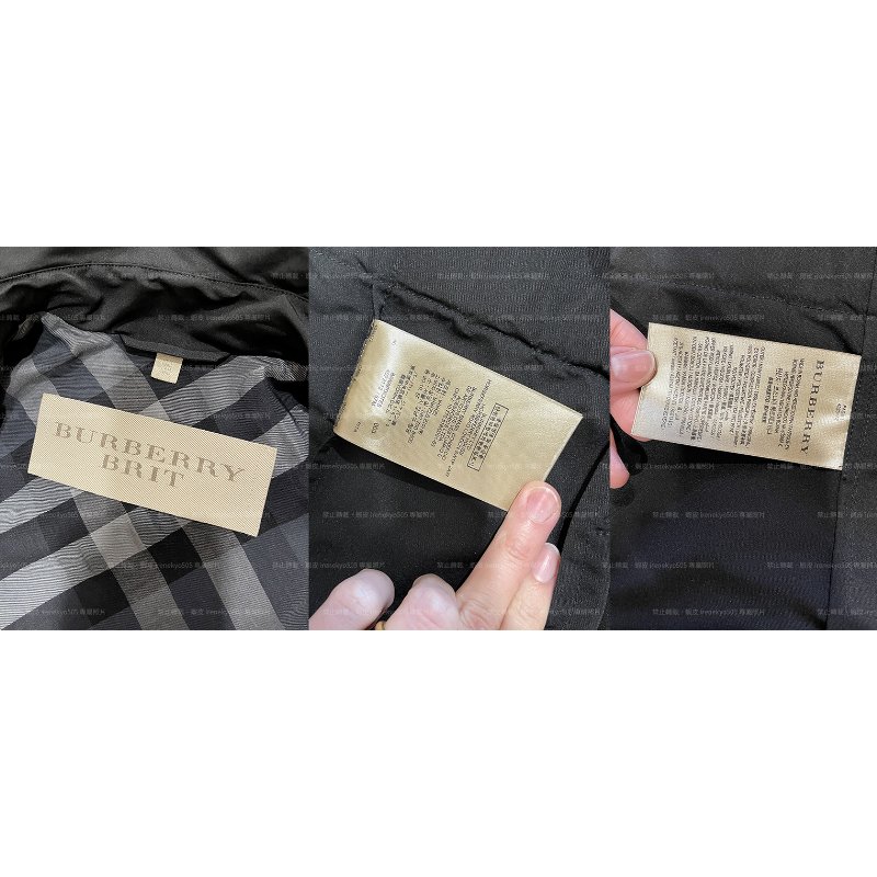 (全新特價)正品購入Burberry博柏利-黑色雙排扣連帽(可拆式)短版風衣外套- UK12/USA10/GER40-10