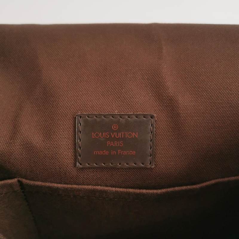 Louis Vuitton (LV) Melville 牛皮 尼龍布 棋盤格 拉鏈 郵差包 斜背包 單肩包-7