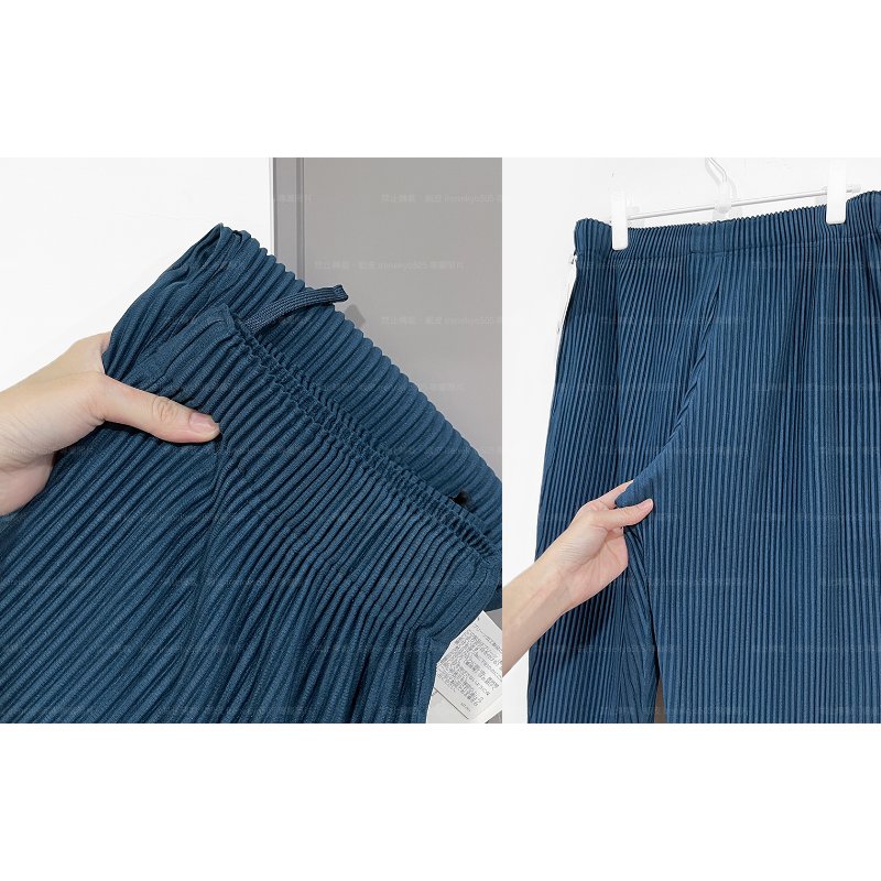 (全新特價) HOMME PLISSE季節藍青色錐形褲/長褲 3號 ISSEY MIYAKE 三宅一生 專櫃正品-6