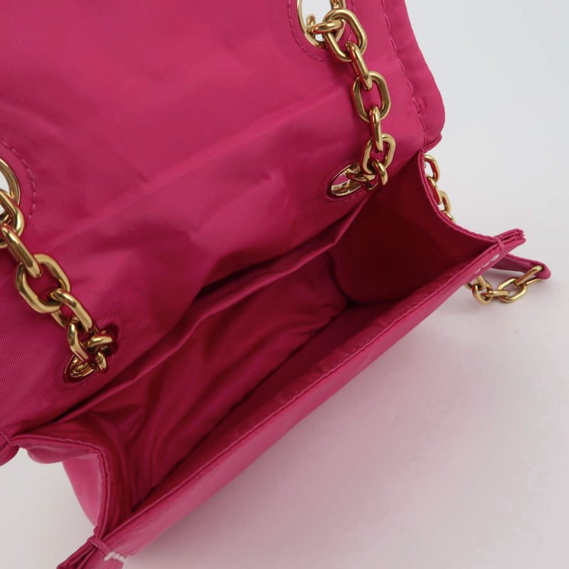 Prada 牛皮 尼龍布 純色 三角標誌 單肩包-6